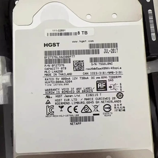 12Gb硬盘 02891 X4074A 111 E2760 DE6600 SAS 7.2K 8TB NetApp