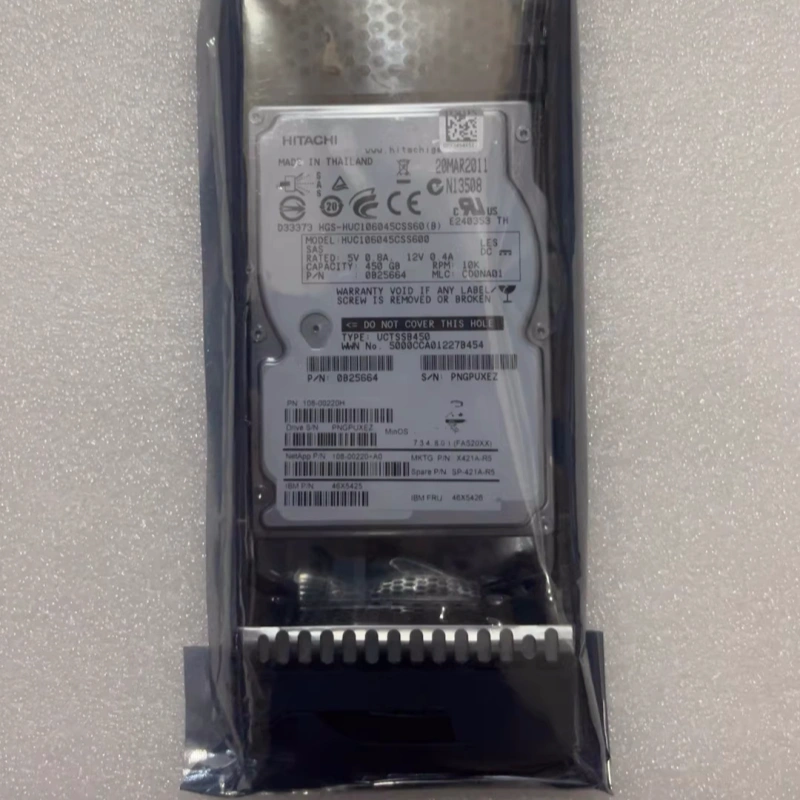 NetApp X421A-R5 46X5426 450G 10K SAS 6Gb 2.5 原装拆机 硬盘