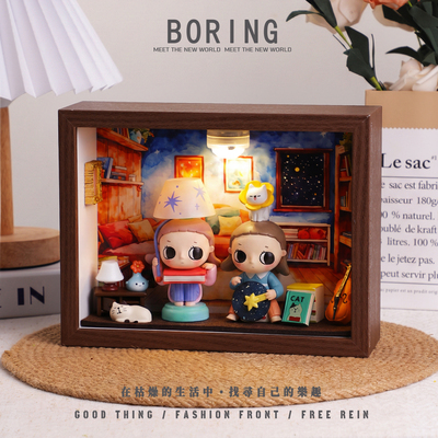 泡泡玛特Nyota盲盒手办收纳相框