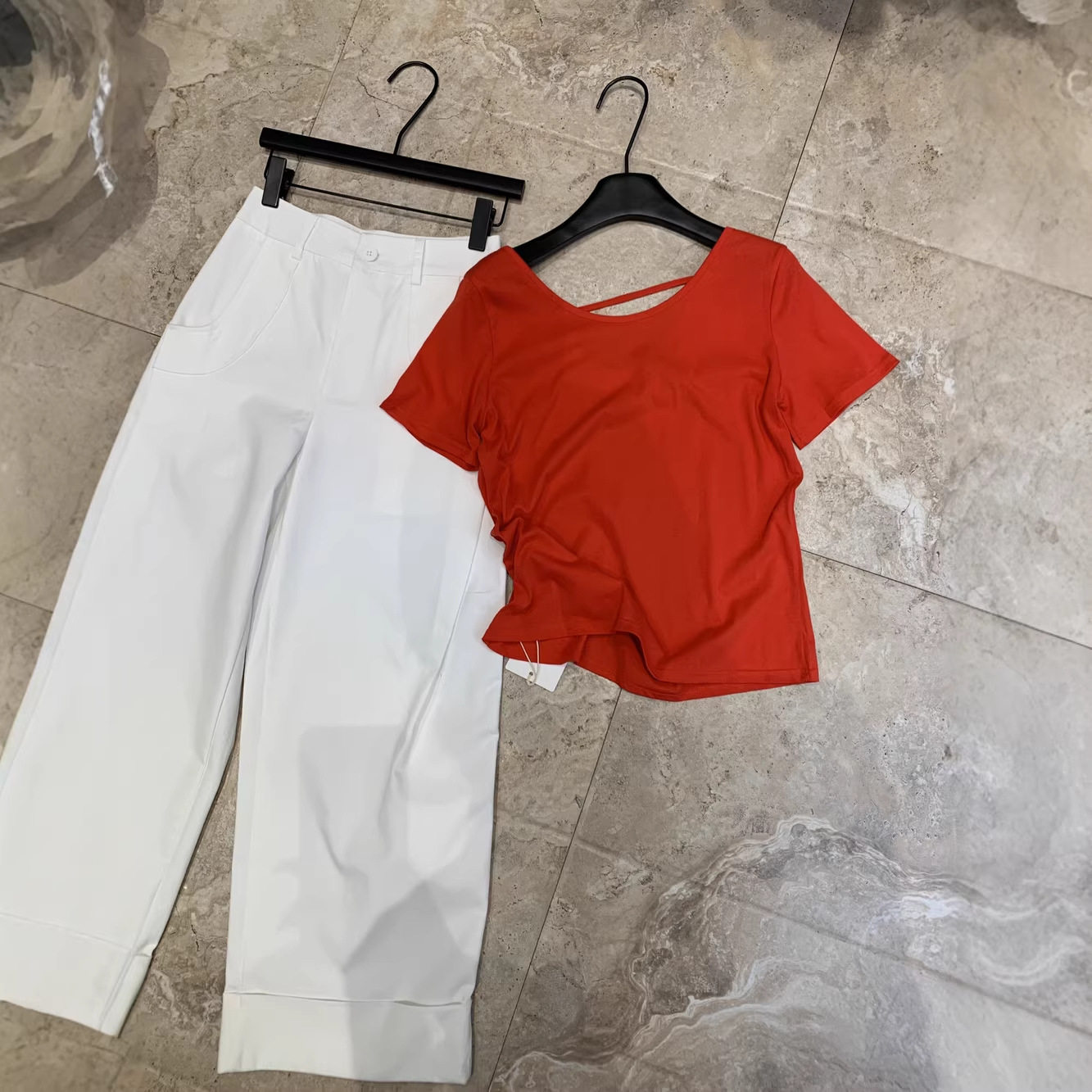 SUE春季新款糖果彩色短袖T恤十三行纯欲修身显瘦百搭上衣女261090