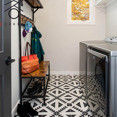 北欧花片瓷砖卫生间地砖厨房阳台墙砖地砖线条简约花砖200x200