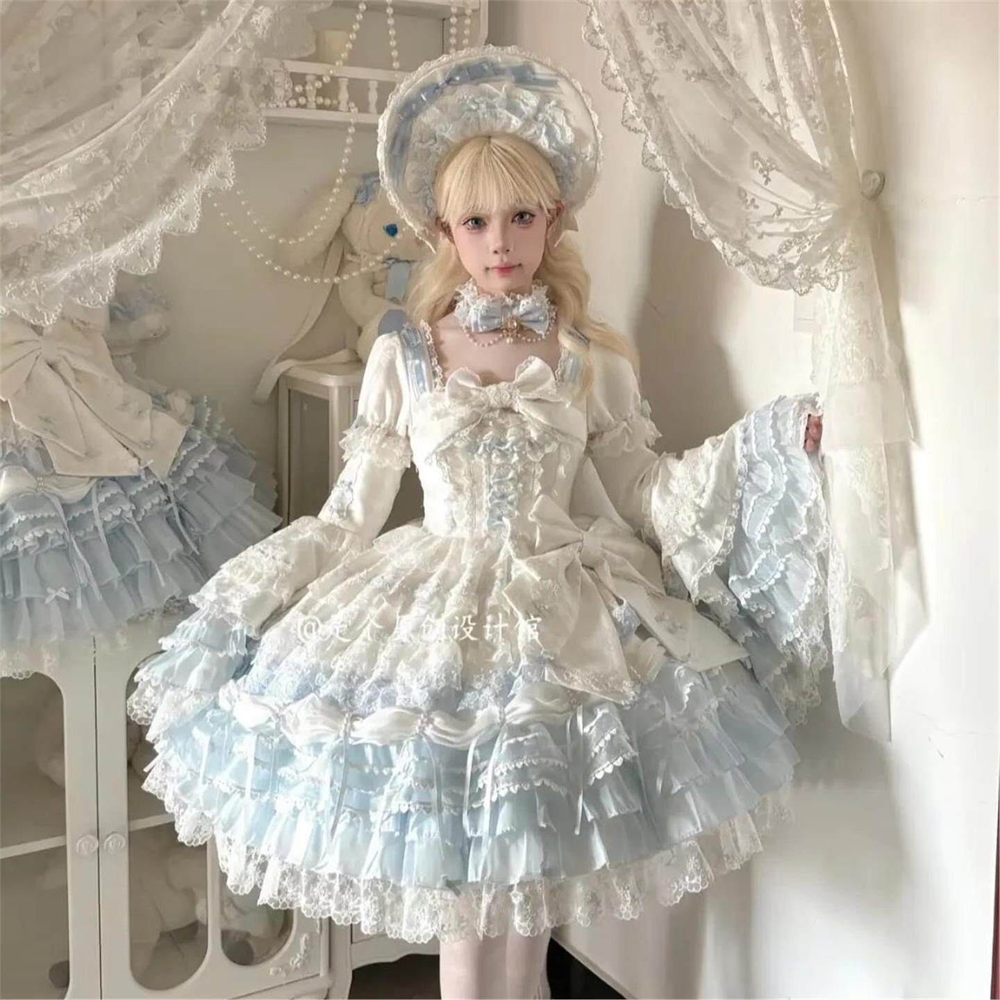 缘结恋曲Lolita裙是个原创现货洛丽塔花嫁洋装JSK公主裙连衣裙