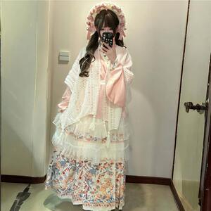 洛十夭原创汉洋折衷明制汉服女交领琵琶袖马面裙洛丽塔罩裙套装