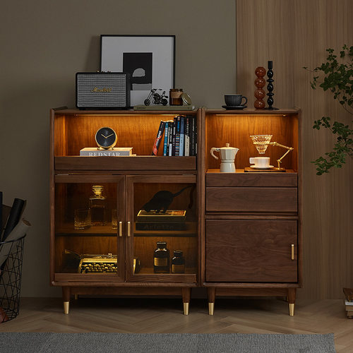 愫木工房实木酒柜木蜡油涂装