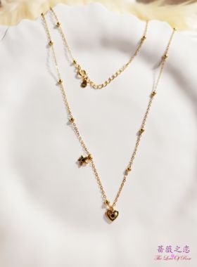 蔷薇之恋百搭简约925银镀金爱心