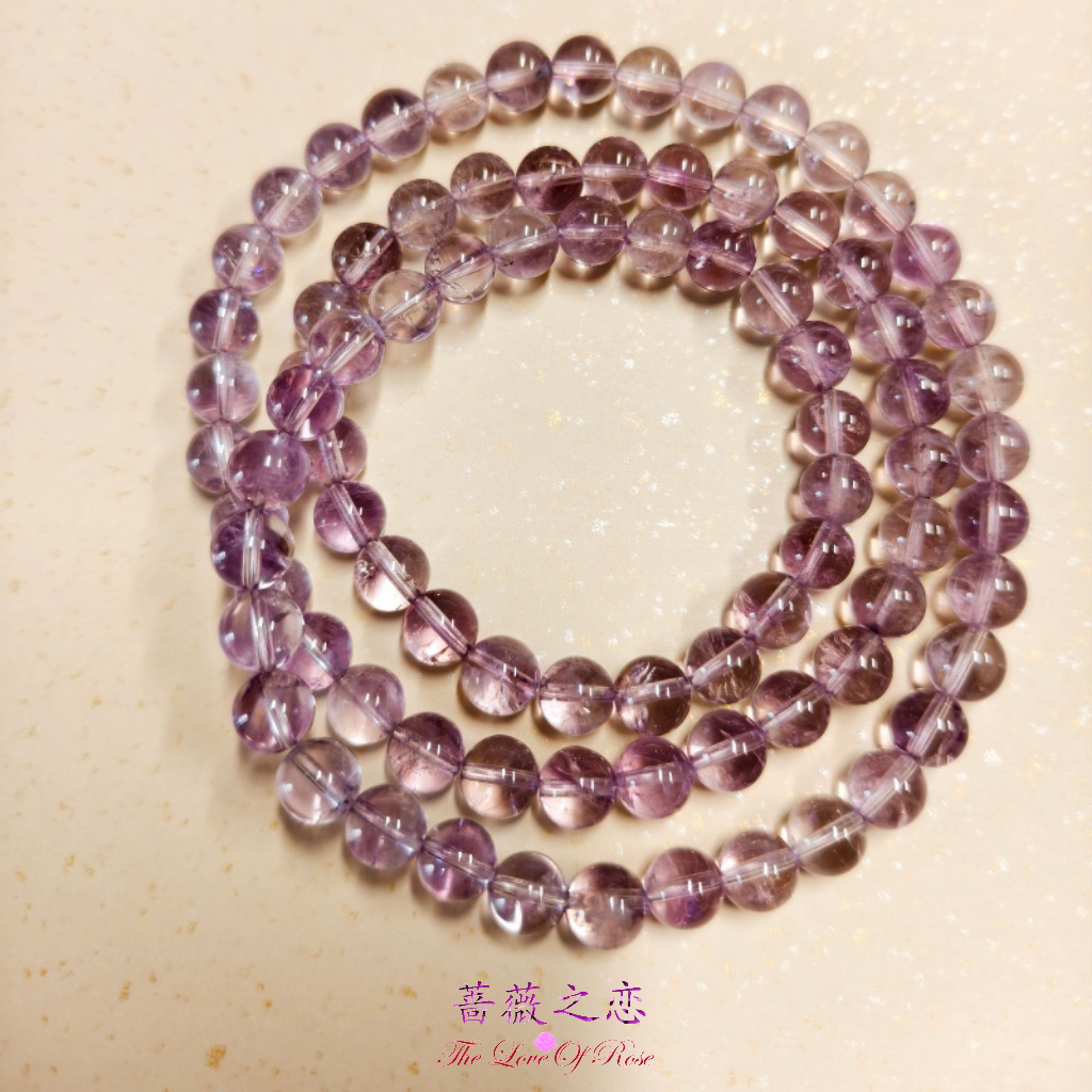 天然玻利维亚紫水晶多圈手链女款