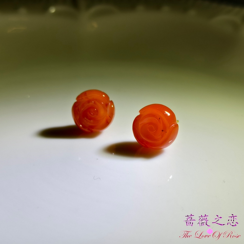 天然南红玛瑙樱桃红玫瑰典雅