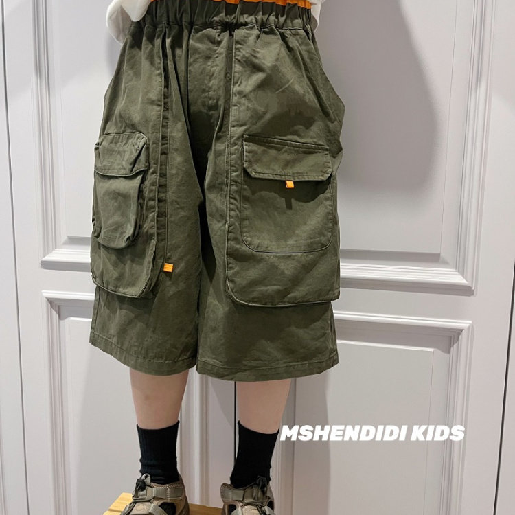 男童裤子夏季薄款2024新款中大童短裤童装七分裤儿童潮牌夏天裤子