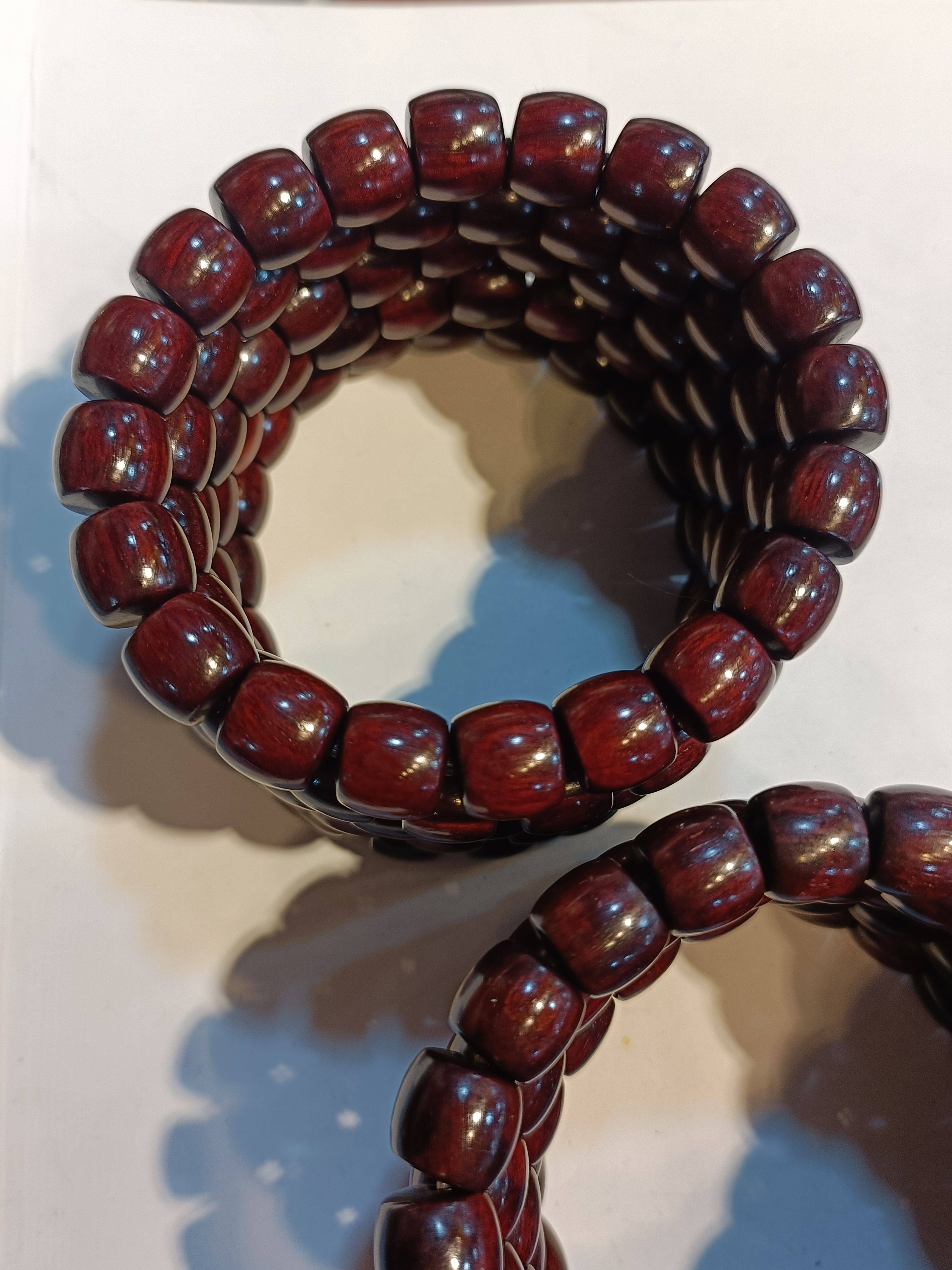 印度小叶紫檀10x11 泥料直切手串佛珠礼品精品桶珠