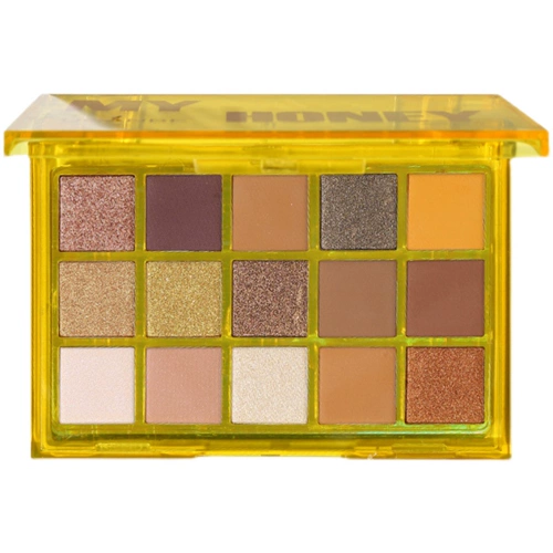 Палетка теней, блестки для ногтей, детская база под макияж, 15 цветов, европейский стиль, в коричневых тонах