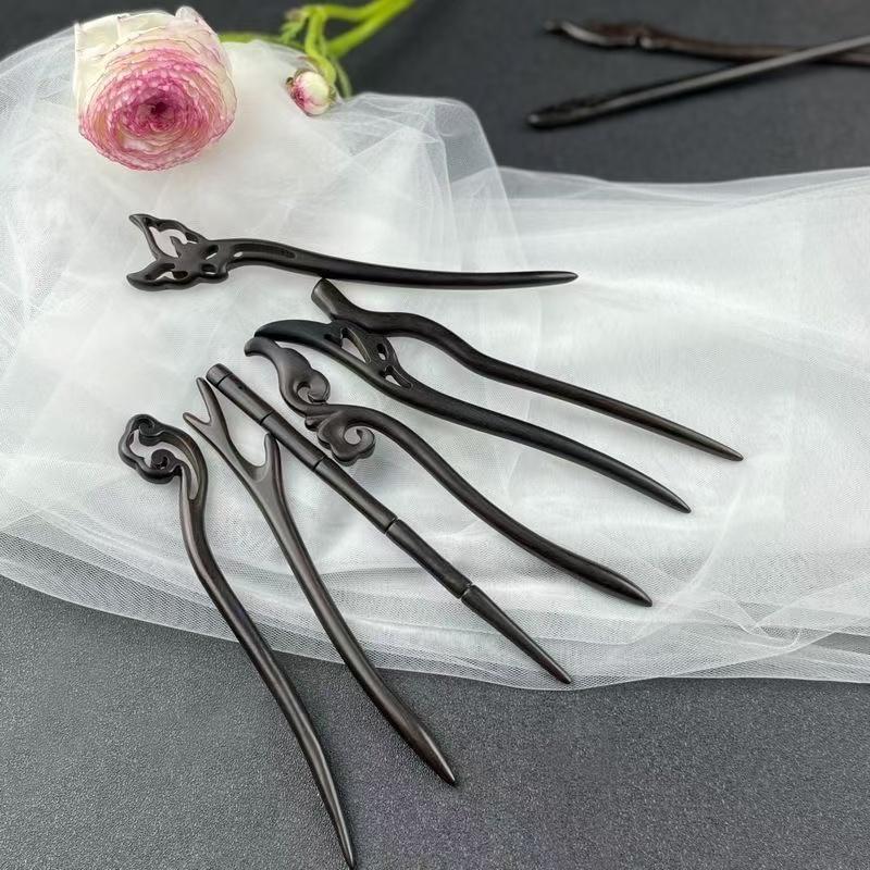 黑檀木簪子古风夏天高级感