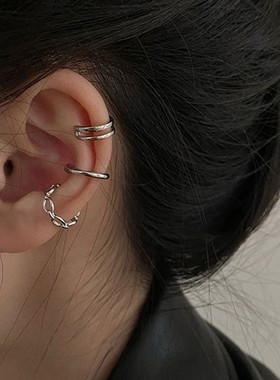 耳夹冷淡风感个性简约学生耳环链条耳骨夹无耳洞女防过敏耳饰