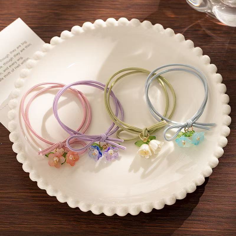 铃兰花头绳女高弹力耐用扎头发