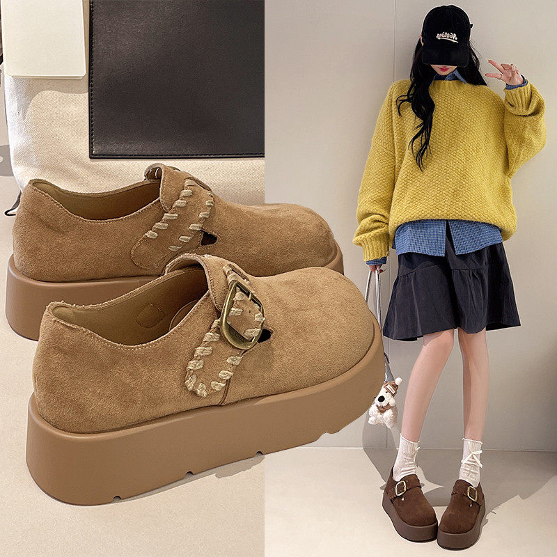 厚底勃肯鞋女增高2026新款春季小个子乐福鞋玛丽珍不累脚博肯单鞋,女鞋,勃肯鞋/软木鞋,淘宝优惠券,粉丝福利购,淘宝优惠卷