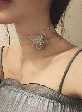 纯手作！！超仙花朵雪纱白色