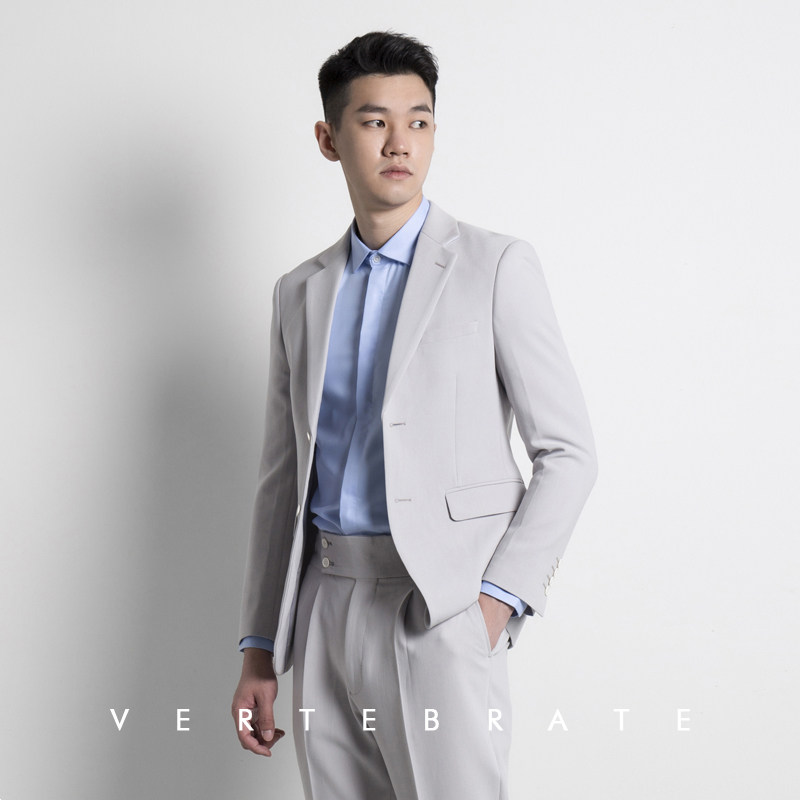 脊椎动物男装欧美风修身西服西装