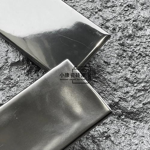 新型装饰材料极光银砖背景装饰空间美学店铺装修设计空间