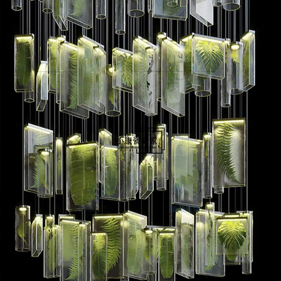 新型装饰材料定制灯具|绿植与灯光装饰空间美学店铺装修设计空间