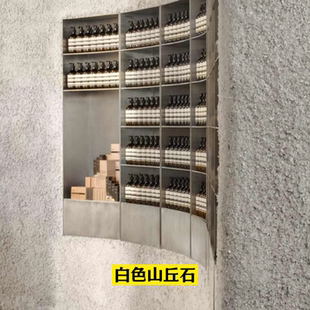 饰板材 咖啡馆书店高级感装 艺术涂料山丘纹石板 店铺门头LOGO墙