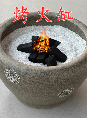 景德镇陶瓷缸古法养鱼阳台落地生态鱼缸户外庭院老式大水缸烤火盆