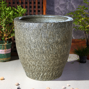 景德镇陶瓷金鱼缸水培碗莲睡莲乌龟缸锦鲤缸庭院摆件大水缸加高款