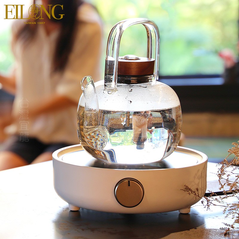 台湾宜龙感温式提梁玻璃烧水壶煮茶壶带过滤新款泡茶家用加厚煮水