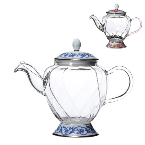 御翠琉光 台湾宜龙茶具EILONG 亚洲晶艳青花玫瑰晶艳中式茶壶