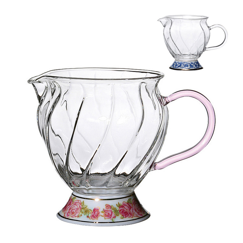 御翠琉光 台湾宜龙EILONG茶具 晶艳亚洲玫瑰晶艳茶海公道杯