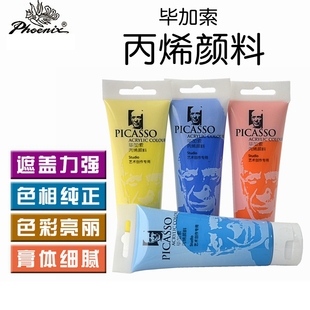 凤凰丙烯颜料毕加索丙烯手绘衣服鞋子颜料 墙绘创意涂鸦颜料75ml