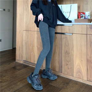 TR56660# 打底裤袜女春秋冬季加厚螺纹黑灰色内外穿秋裤保暖棉裤 服装批发女装批发服饰货源