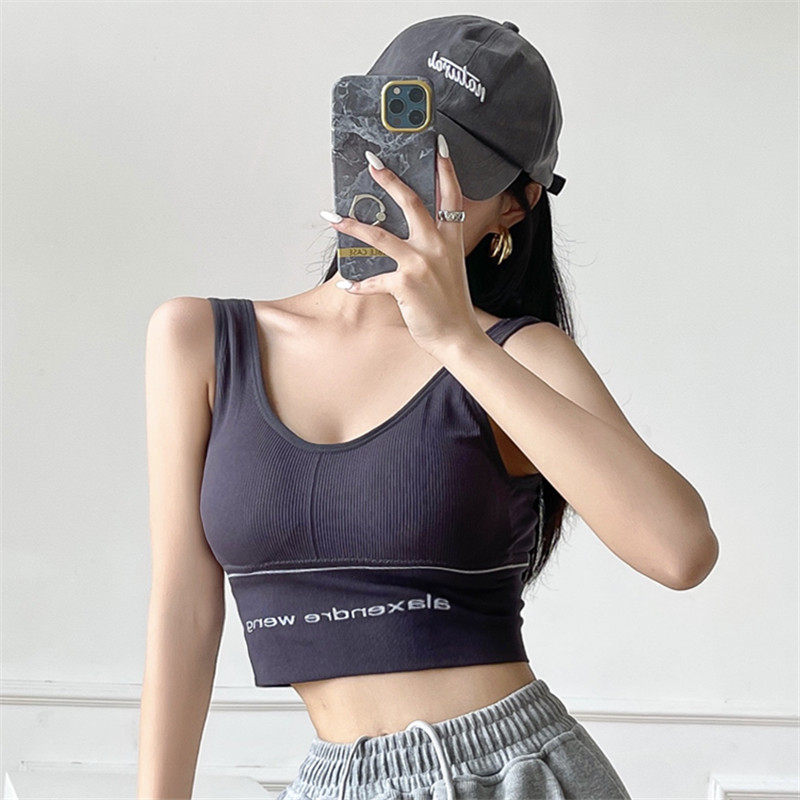 Real auction special price does not reduce the back vest bra net red sports underwear women's no steel ring bra