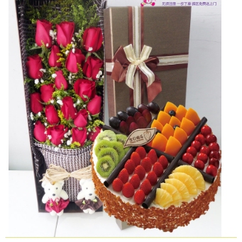 安陆市府城南城赵棚镇李店镇巡店镇蛋糕店鲜花店配送生日蛋糕玫瑰