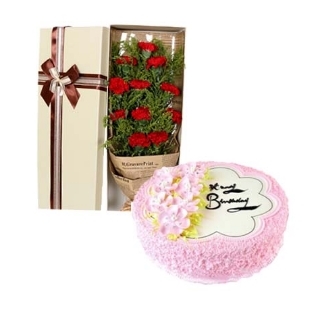 长春市宽城区柳影北湖长德兰家镇母亲节鲜花店配送生日蛋糕玫瑰