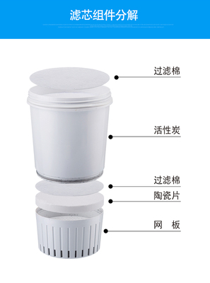 过滤陶瓷片无纺布10cm直径净水器