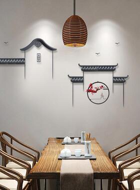 梦古小号免打孔飞檐新款徽派马头墙仿古小屋檐装饰客厅背景墙挂件