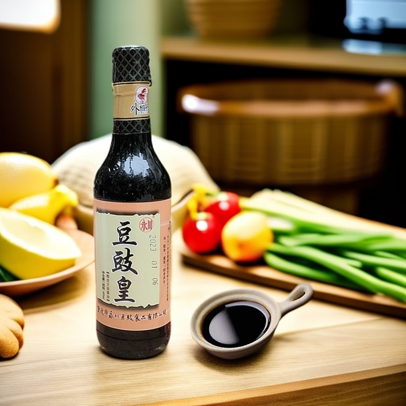 外祖母豆豉皇豆豉酿造酱油400ml/瓶永川特产无添加剂