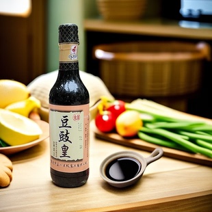 外祖母豆豉皇豆豉酿造酱油400ml/瓶永川特产无添加剂