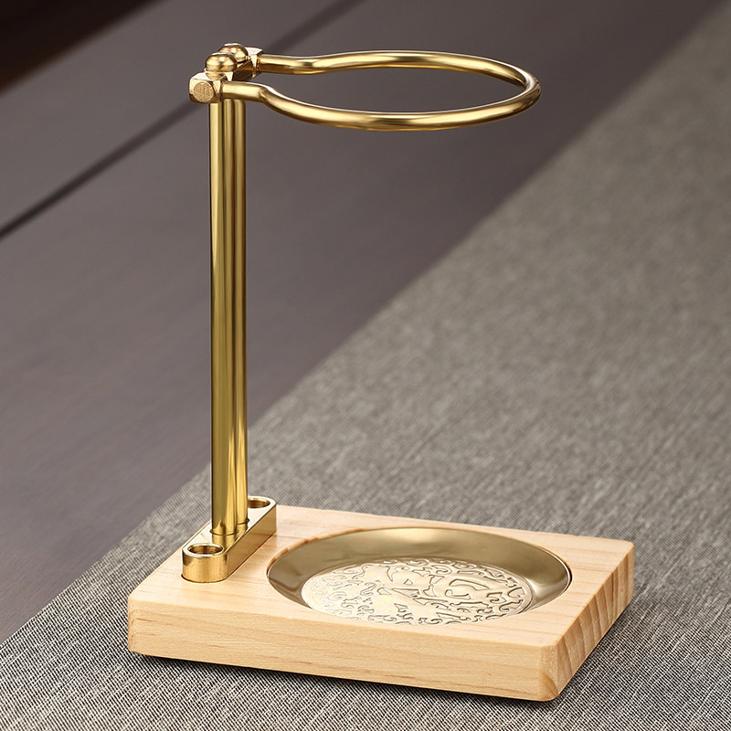 纯铜茶漏支架茶叶过滤一体托架子功夫泡茶赖人专用易泡架茶具配件