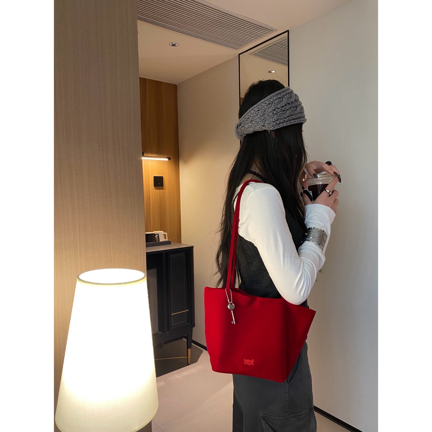 韩版金丝绒菜小篮子包大容量松弛感百搭手提单肩腋下包hobo托特包