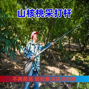 打山核桃专用杆采摘酸枣的伸缩杆够竿子神器树工具棍敲收加长电动