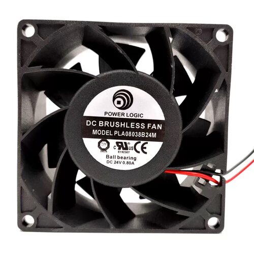 全新POWER LOGIC PLA08038B24M 24V 0.80A 8038大风量散热风扇
