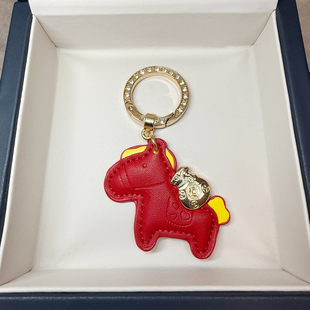 马上有钱汽车钥匙扣镶钻包挂件礼品马年男女本命年创意挂链钥匙链