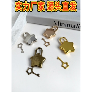 金属爱心挂锁桃心宿舍柜子口金迷你小锁带钥匙行李箱锁头包包锁A5