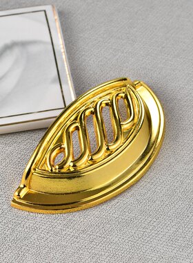 新中式衣柜抽屉拉手橱柜金色锌合金榻榻米隐藏推拉门把手孔距V-67