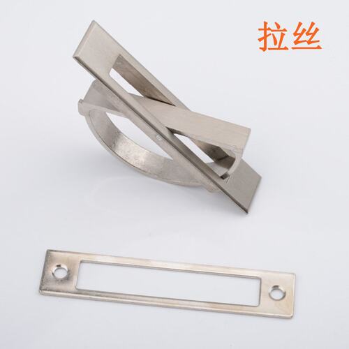 现代简约嵌入式暗拉手锌合金隐形旋转翻盖榻榻米拉手百搭抽屉S-49