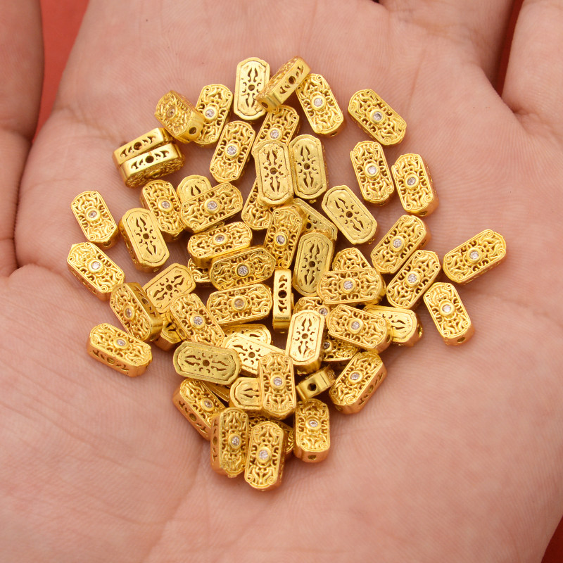 强保色沙金配件diy饰品古法金微镶白锆镂空隔珠手链手绳通孔配珠,饰品/流行首饰/时尚饰品新,其他DIY饰品配件,淘宝优惠券,粉丝福利购,淘宝优惠卷