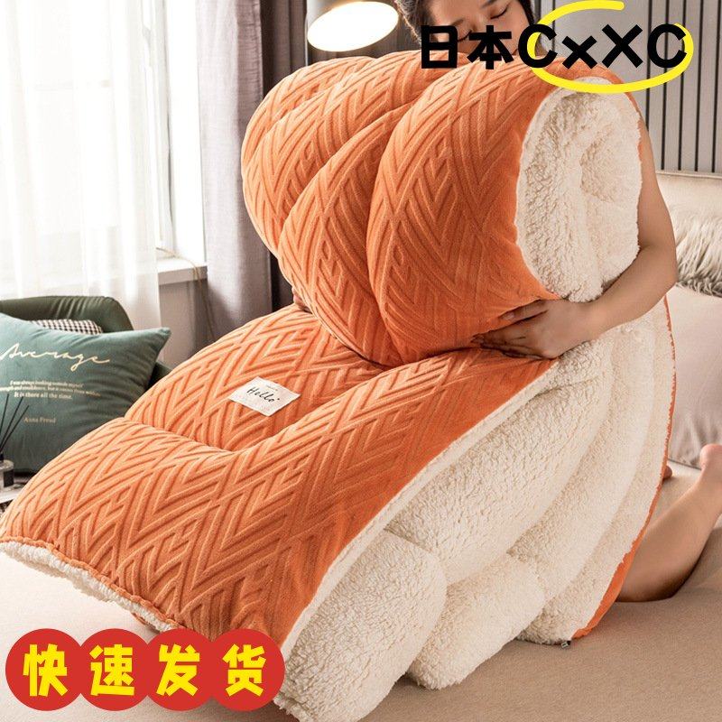 加厚保暖牛奶绒羊羔绒被子单双人双面绒牛奶宝宝绒被褥子被芯AX45