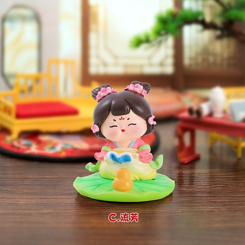 古风文房雅集唐仕女手机支架唐小环办公桌用品国潮摆件文创纪ZJ97