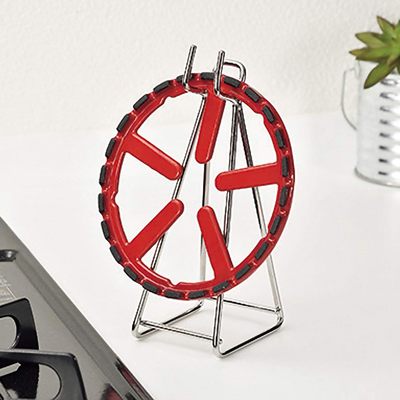 日本制珍珠金属燃气炉盘支架小锅保持平稳辅助铸铁可配收纳支架