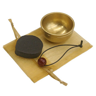 日本代购铜合金把玩铃铛手把件天然石铃碗凝神静气音疗钵修身养性